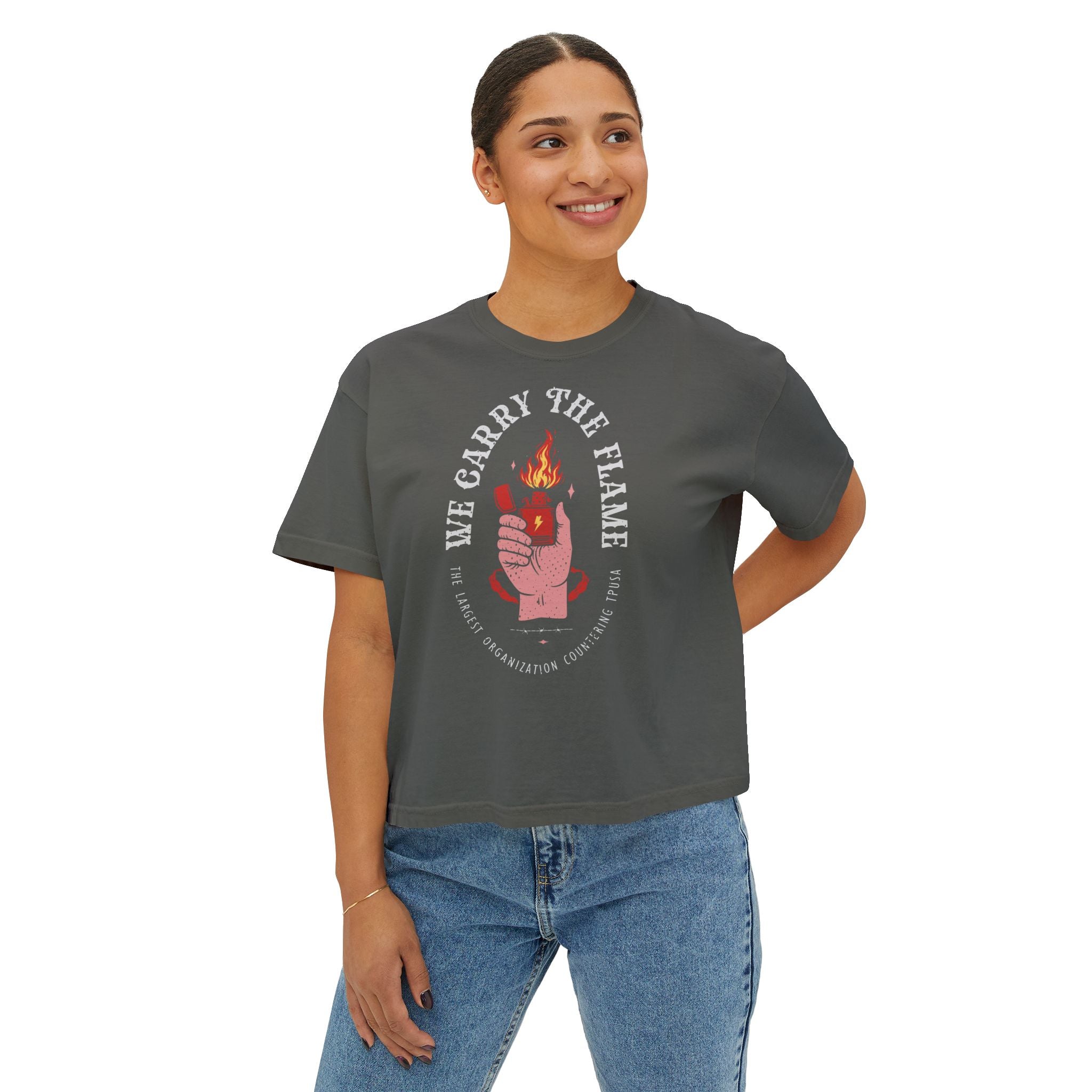 'We Carry the Flame' (Women's Boxy Tee)