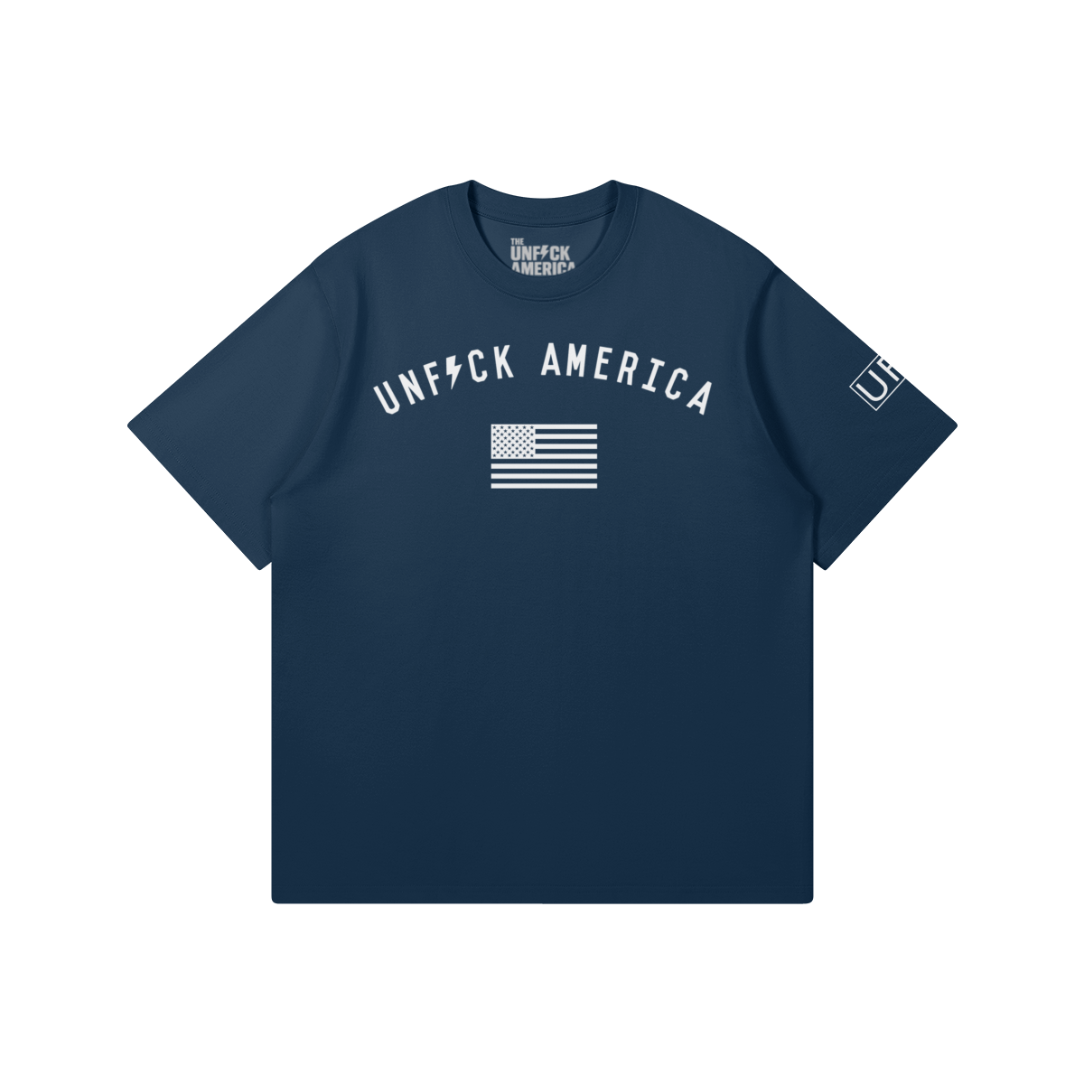 UFA Arch Logo Heavyweight Tee, Navy