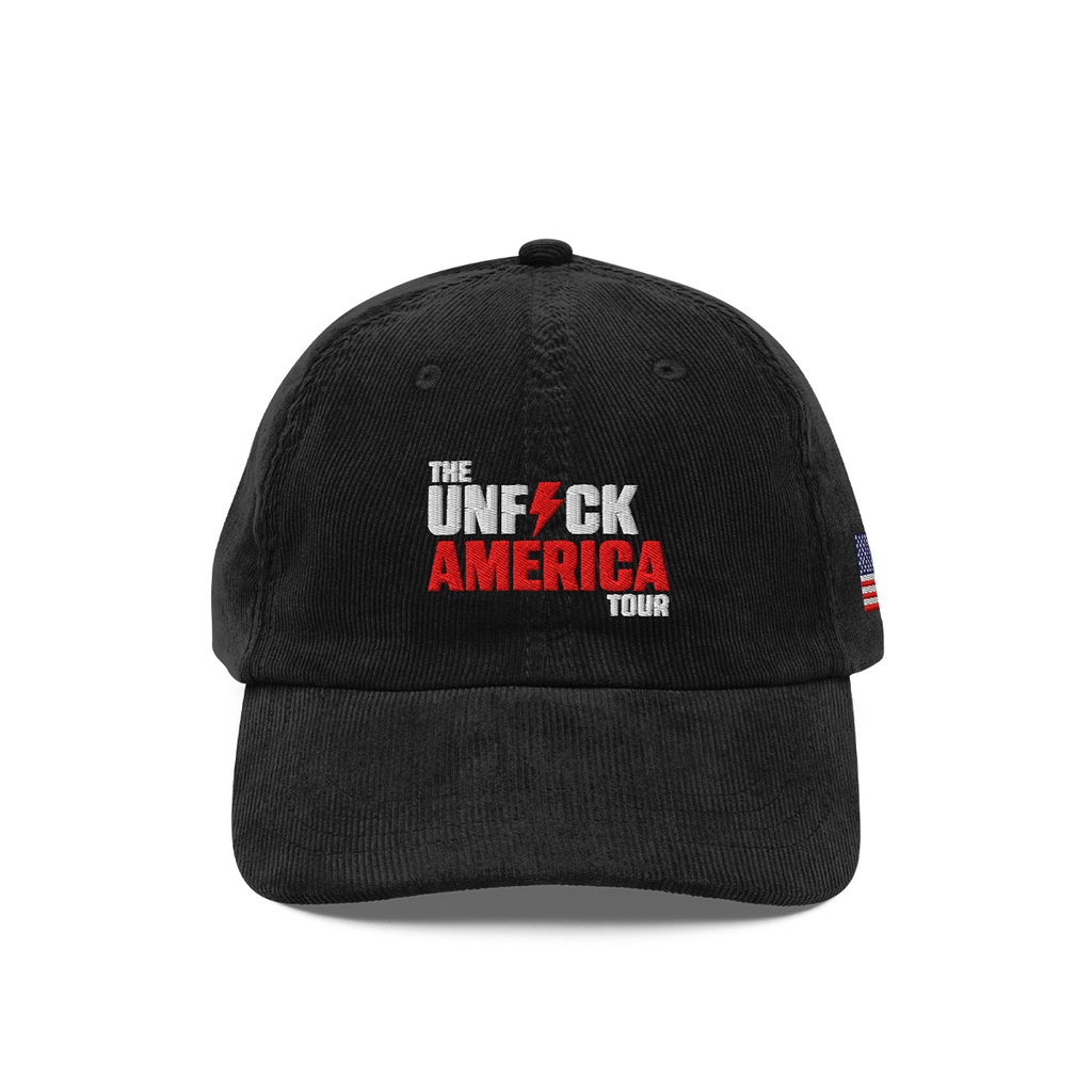 UFA Tour Corduroy Dad Hat, Black