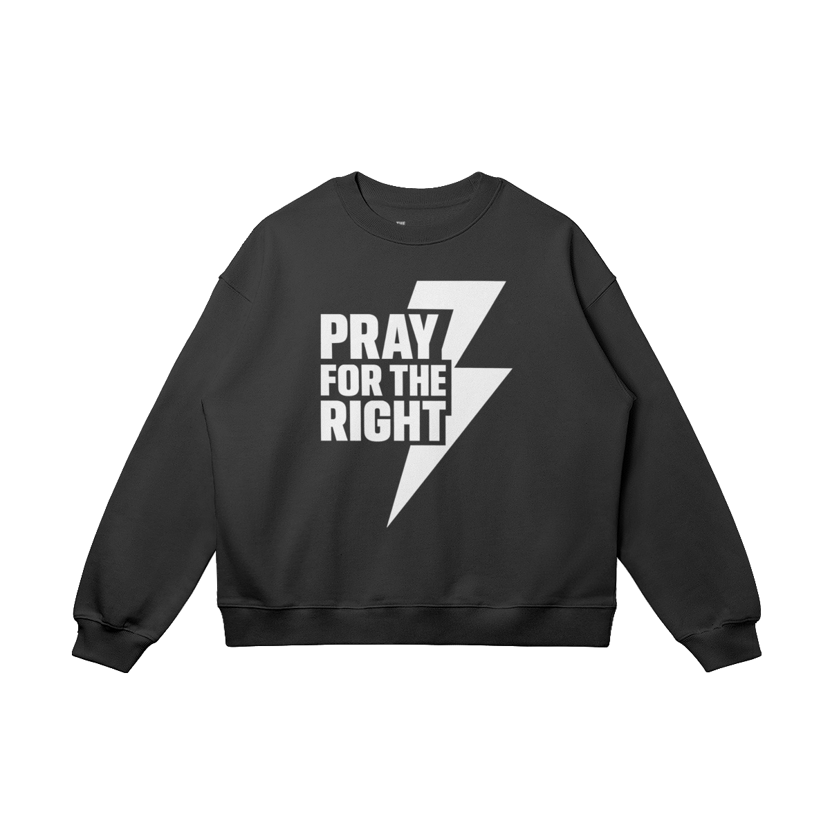 UFA 'Pray for the Right' Oversized Sweatshirt, Black