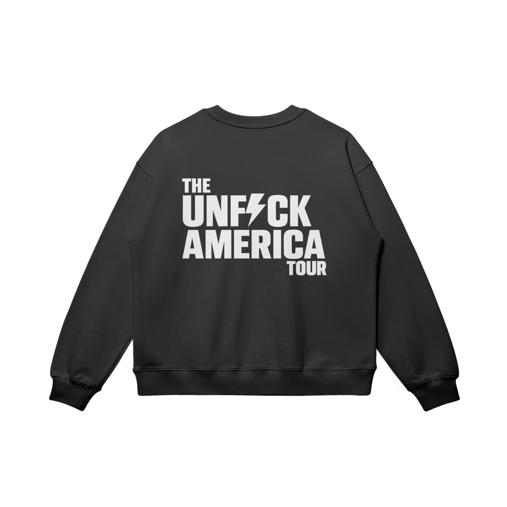 UFA 'Pray for the Right' Oversized Sweatshirt, Black