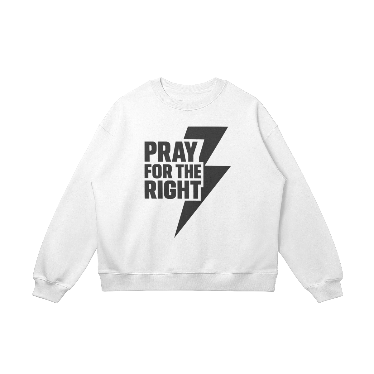 UFA 'Pray for the Right' Oversized Sweatshirt, White