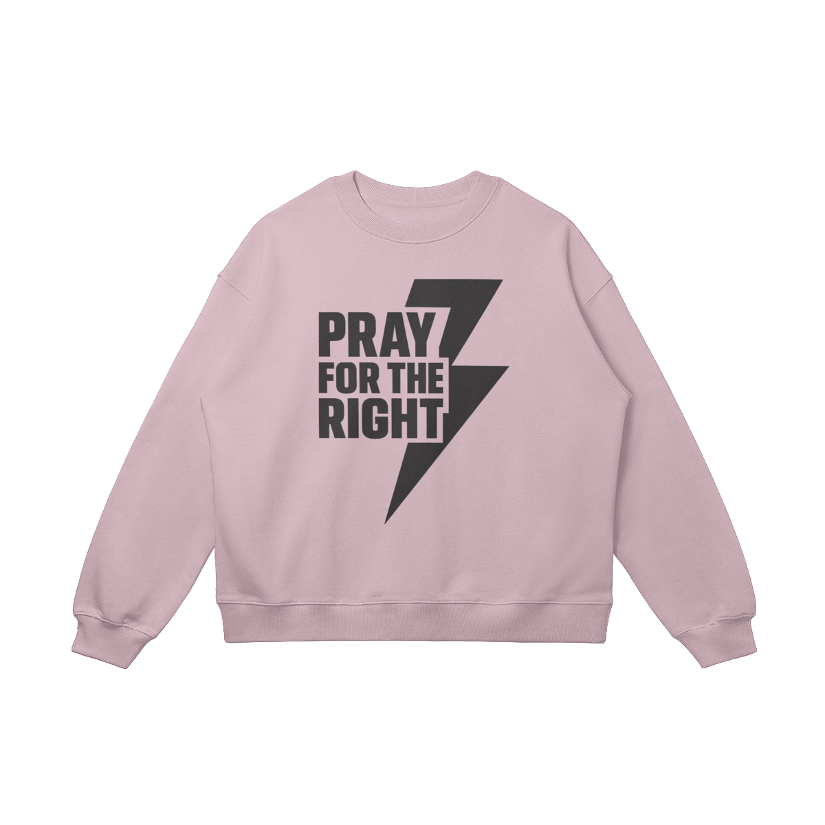 UFA 'Pray for the Right' Oversized Sweatshirt, Lavender