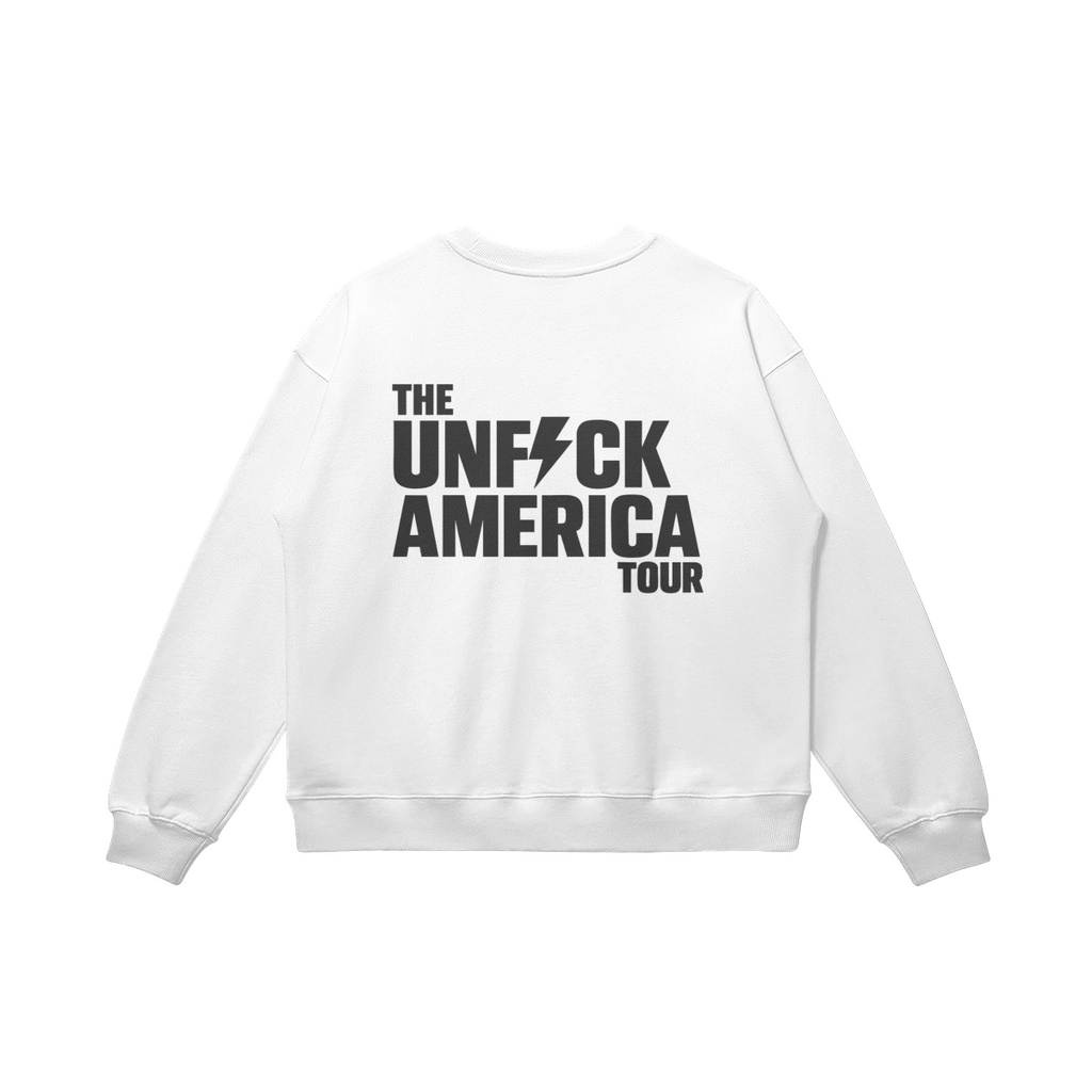 UFA 'Pray for the Right' Oversized Sweatshirt, White