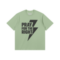 UFA Pray for the right Tee, Soft Green