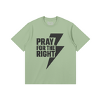 UFA Pray for the right Tee, Soft Green