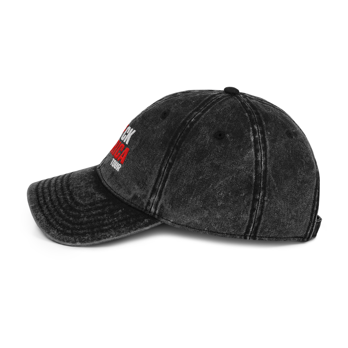 UFA Vintage Wash Dad Hat, Faded Black