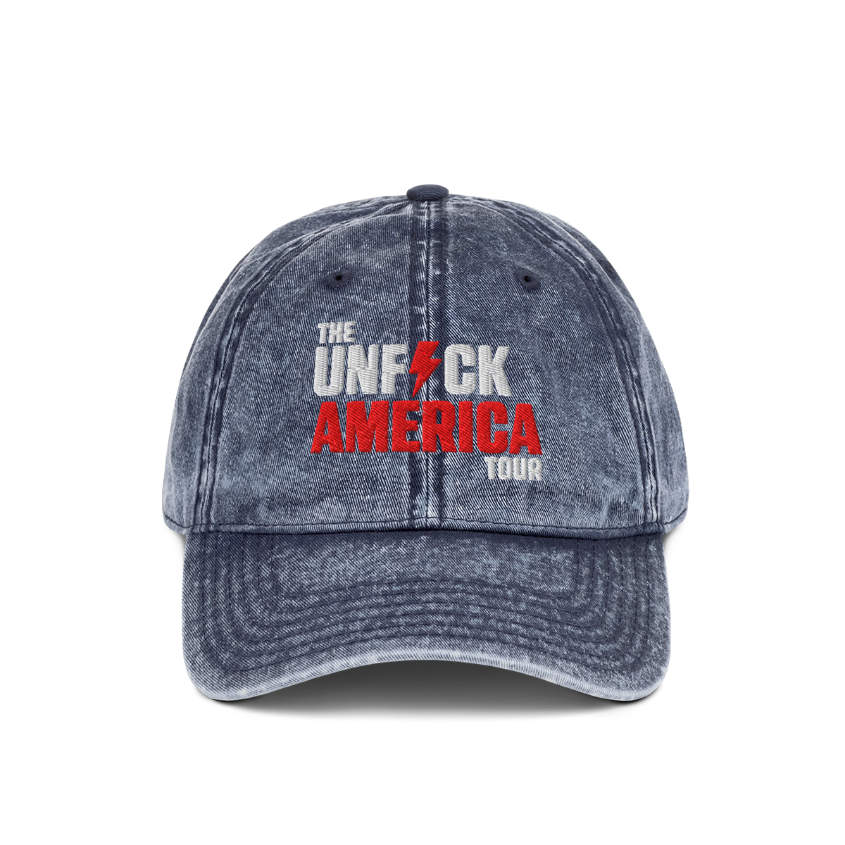 UFA Vintage Wash Dad Hat, Blue Jean
