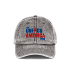 UFA Vintage Wash Dad Hat, Light Gray